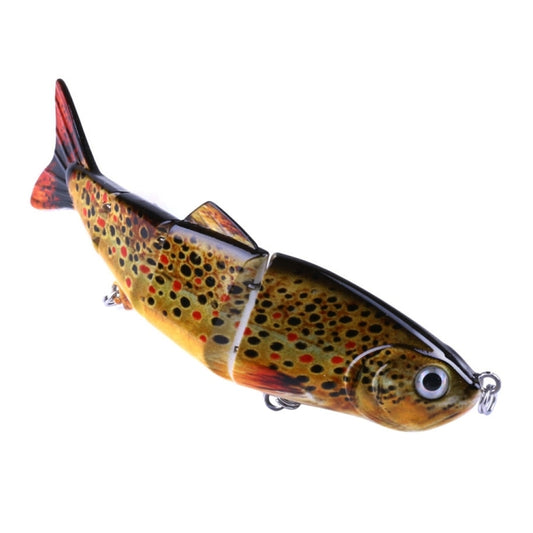 HENGJIA JM022-X 12cm 16.8g Multi-section Plastic Hard Baits Artificial Fishing Lures with Treble Hook, Random Color Delivery