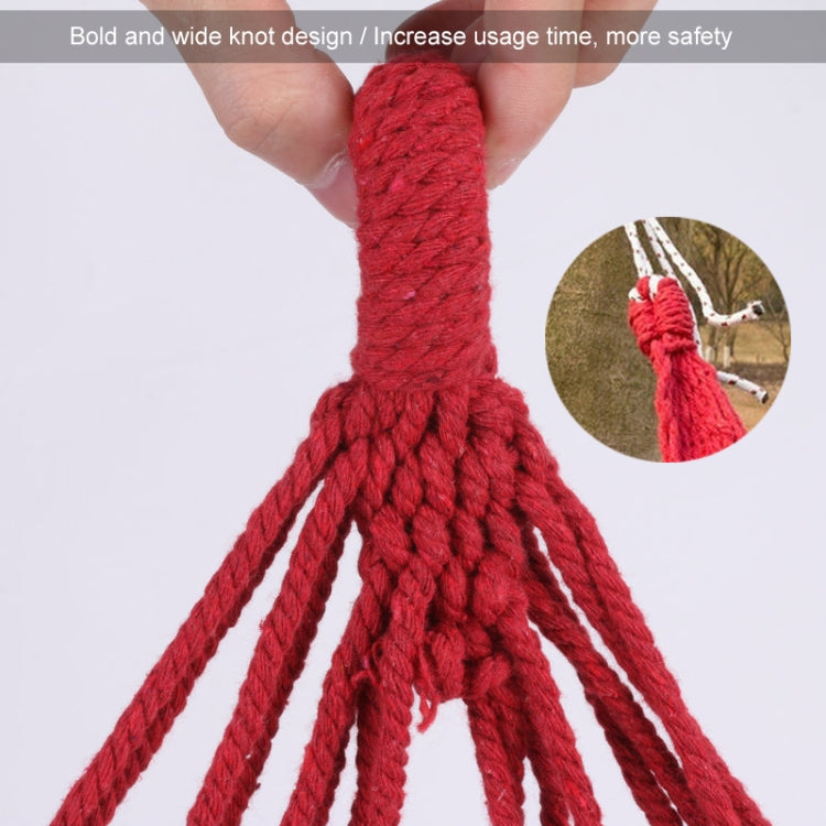 Outdoor Rollover-resistant Double Person Canvas Hammock Portable Beach Swing Bed with Wooden Sticks, Size: 190 x 150cm