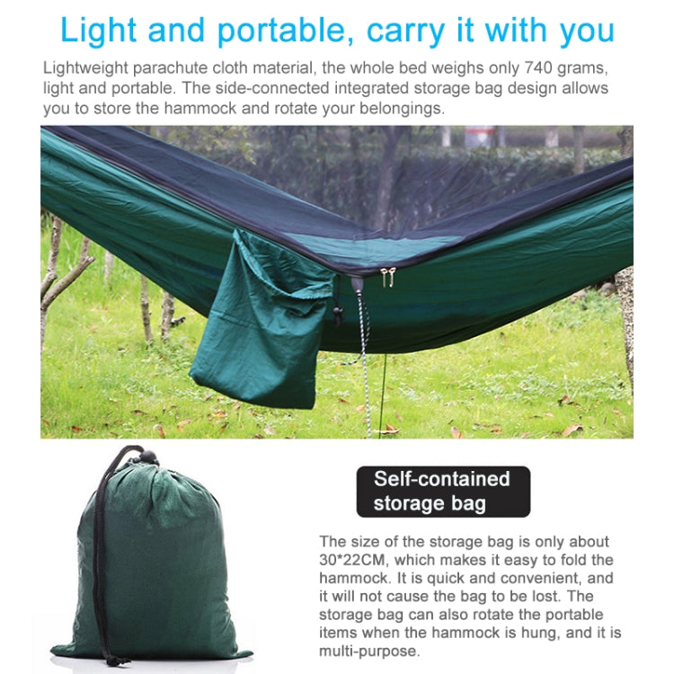 Portable Outdoor Parachute Hammock with Mosquito Nets