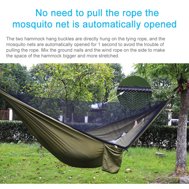 Portable Outdoor Parachute Hammock with Mosquito Nets