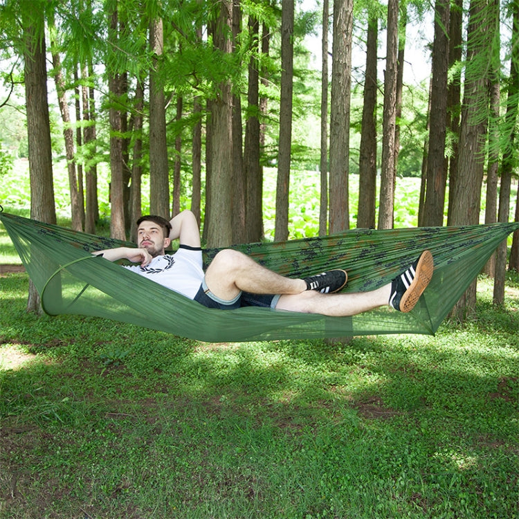 Portable Outdoor Camping Full-automatic Nylon Parachute Hammock with Mosquito Nets, Size : 290 x 140cm