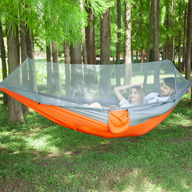 Portable Outdoor Camping Full-automatic Nylon Parachute Hammock with Mosquito Nets, Size : 290 x 140cm