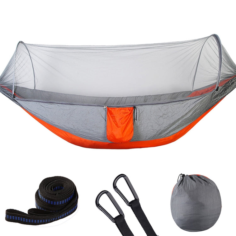 Portable Outdoor Camping Full-automatic Nylon Parachute Hammock with Mosquito Nets, Size : 290 x 140cm