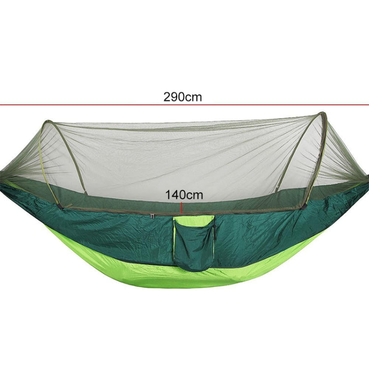 Portable Outdoor Camping Full-automatic Nylon Parachute Hammock with Mosquito Nets, Size : 290 x 140cm