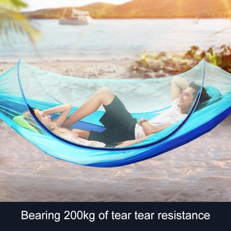 Portable Outdoor Camping Full-automatic Nylon Parachute Hammock with Mosquito Nets, Size : 290 x 140cm