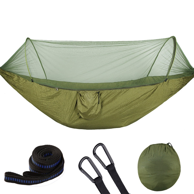 Portable Outdoor Camping Full-automatic Nylon Parachute Hammock with Mosquito Nets, Size : 250 x 120cm