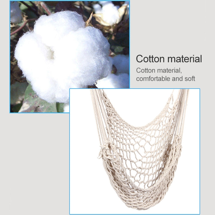 Aotu AT6732 Outdoor Cotton Rope Net Swing Frame Hanging Chair Hammock, Size: 130x90cm