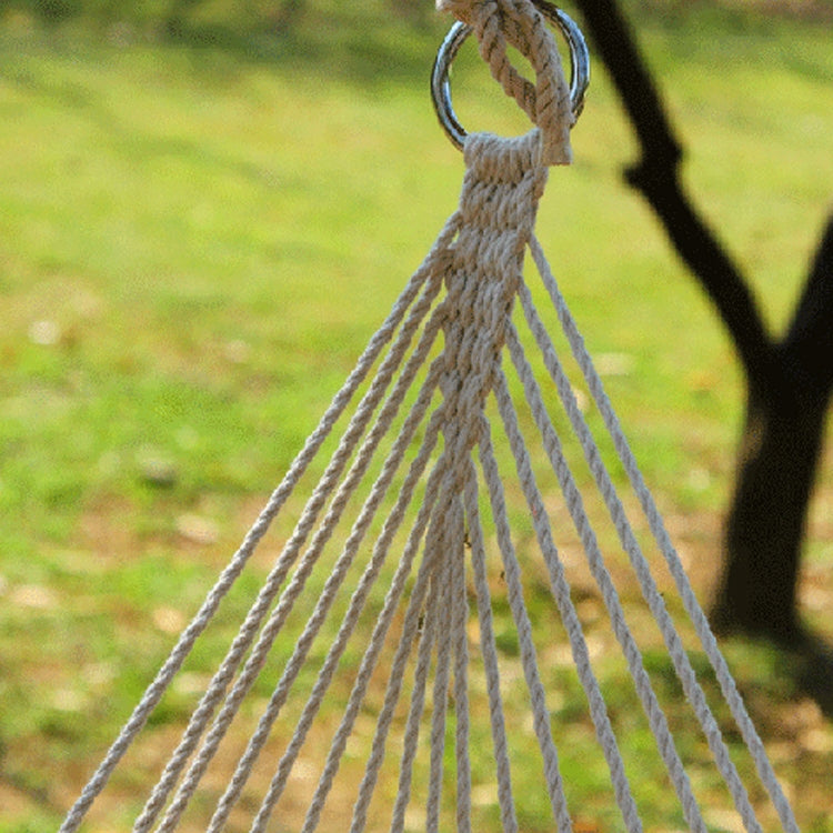 Aotu AT6732 Outdoor Cotton Rope Net Swing Frame Hanging Chair Hammock, Size: 130x90cm