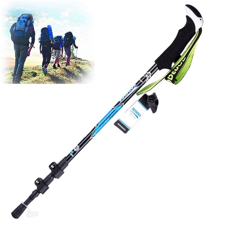 KODENOR Outdoor Mountaineering Portable Foldable Carbon Fibre Straight Handle Alpenstocks Trekking Poles, Length : 63-135CM