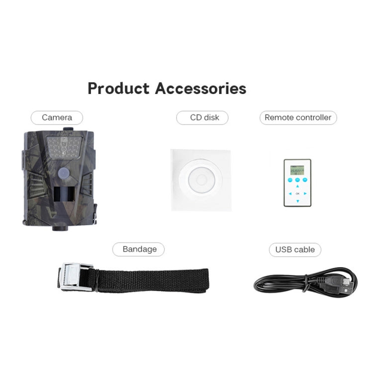 HT-001 1MP IP54 Waterproof IR Night Vision Security Hunting Trail Camera, Novatek96220 Program, 120 Degree Wide Angle, 100 Degree PIR Sensing Angle