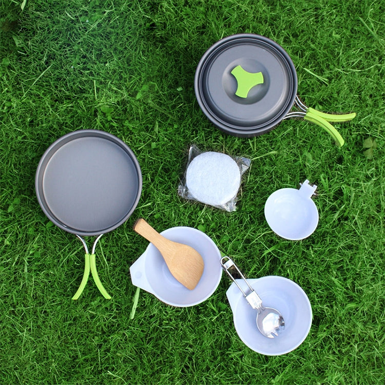 Aotu AT6385 Outdoor Camping Tableware Pots Cookwear Set for 1-2 Person
