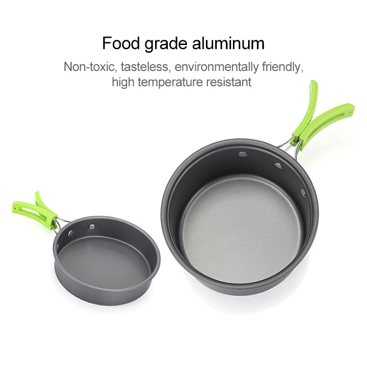 Aotu AT6385 Outdoor Camping Tableware Pots Cookwear Set for 1-2 Person