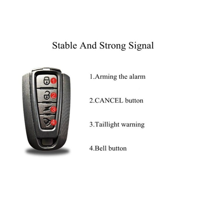 IP65 Waterproof USB Rechargeable Smart COB LED Alarm Bicycle Rear Light Taillight with Remote Control, Control Distance: 1-100m