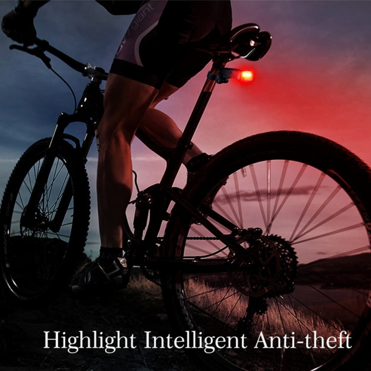 IP65 Waterproof USB Rechargeable Smart COB LED Alarm Bicycle Rear Light Taillight with Remote Control, Control Distance: 1-100m
