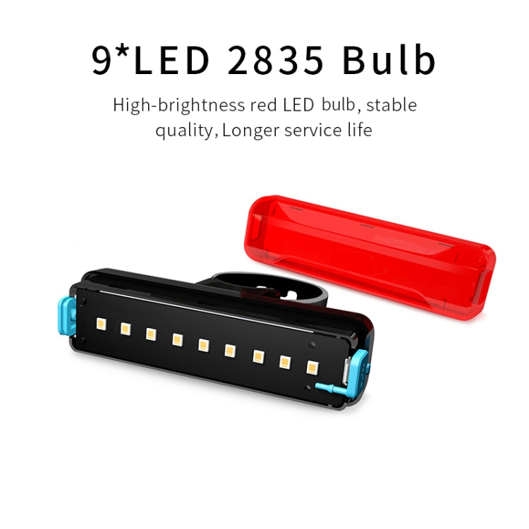 A02 Bicycle Taillight Bicycle Riding Motorcycle Electric Car LED Mountain Bike USB Charging Safety Warning Light (50 Hours, Color Box)