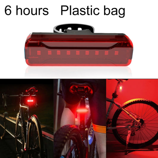 A02 Bicycle Taillight Bicycle Riding Motorcycle Electric Car LED Mountain Bike USB Charging Safety Warning Light (6 Hours, Plastic Bag)