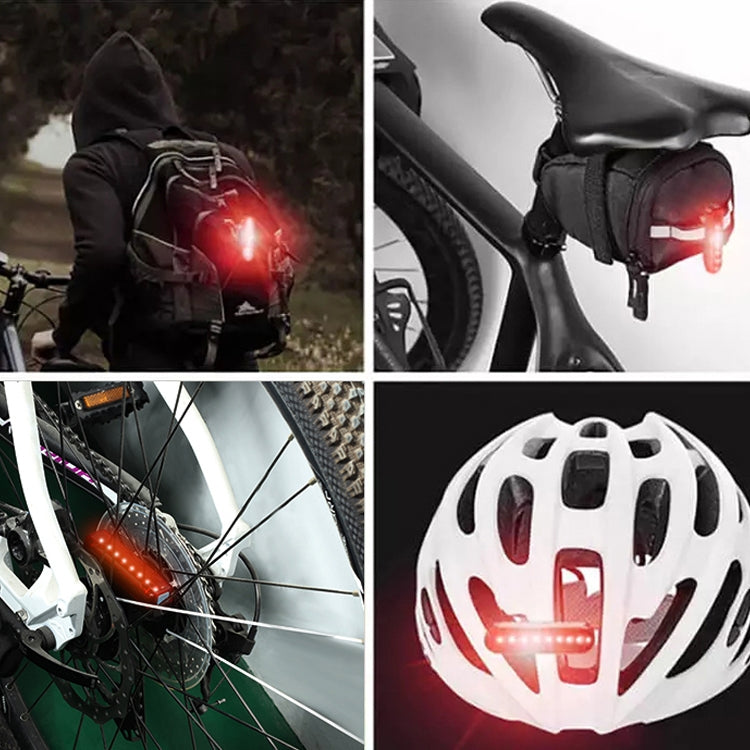 A02 Bicycle Taillight Bicycle Riding Motorcycle Electric Car LED Mountain Bike USB Charging Safety Warning Light (6 Hours, Plastic Bag)
