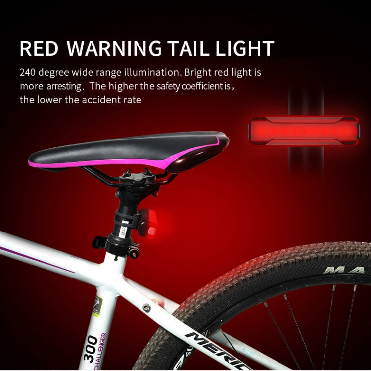 A02 Bicycle Taillight Bicycle Riding Motorcycle Electric Car LED Mountain Bike USB Charging Safety Warning Light (50 Hours, Plastic Bag)
