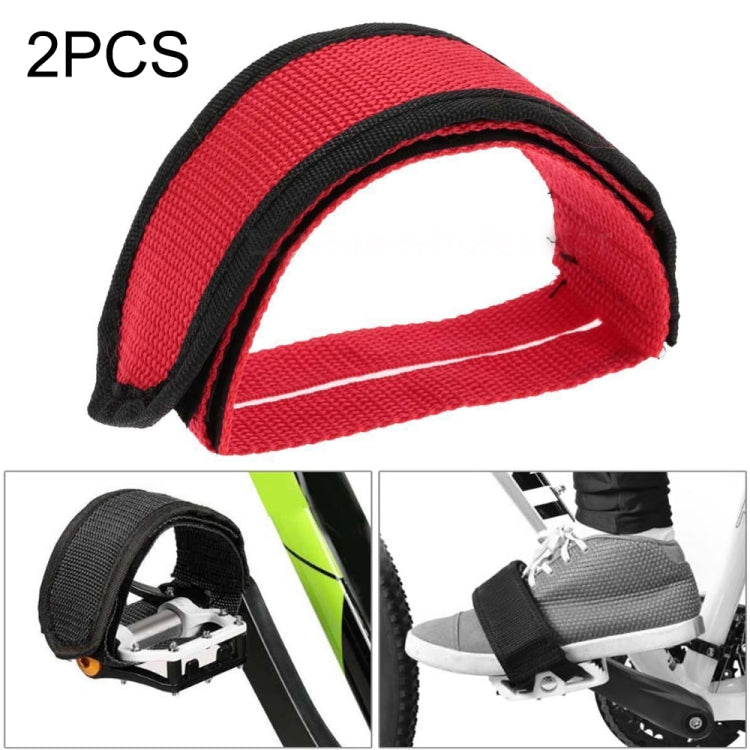 2 PCS Bicycle Pedals Bands Feet Set With Anti-slip Straps Beam Foot