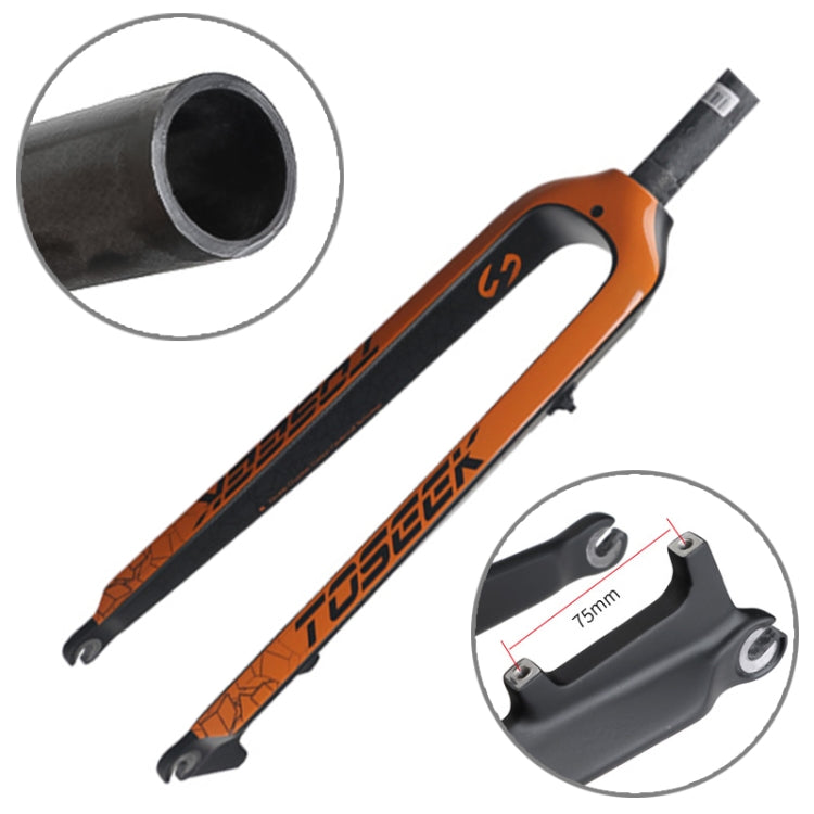 TOSEEK Ultra Light 27.5 Inch 405mm Mountain Bike Full Carbon Front Fork Straight Head Tube Disc Brake
