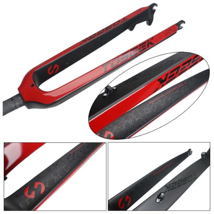 TOSEEK Ultra Light 29 Inch 435mm Mountain Bike Full Carbon Front Fork Straight Head Tube Disc Brake, 29 Inch 435mm