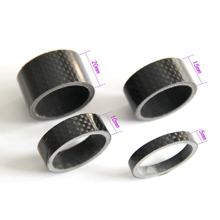 Bicycle Front Fork Headset Carbon Fiber Gasket Stem Wrist Backing Ring 3K Carbon Fiber 5 / 10 / 15 / 20mm