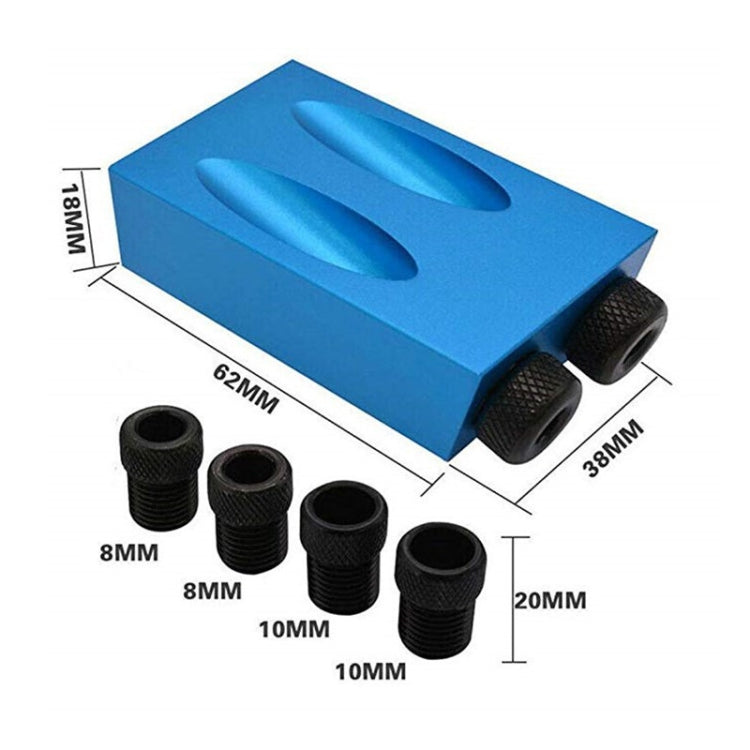 14-Piece Set 15 Degree Angular Oblique Aluminum Alloy Woodworking Hole Locator With The Bit