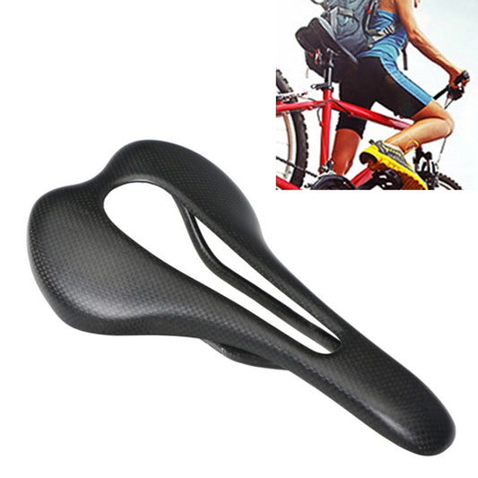 TOSEEK Road Bike Carbon Fiber Seat Bicycle Hollow Seat Saddle, 3K Texture + Extinction