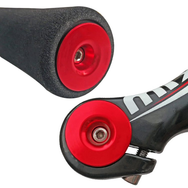 TOSEEK 1 Pair Mountain Bike Handlebar Grips Caps End Plug Aluminum Alloy Bicycle  Bar Ends Plug