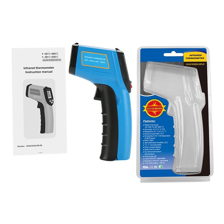 GM533A Portable Digital Laser Point Infrared Thermometer, Temperature Range: -50-530 Celsius Degree