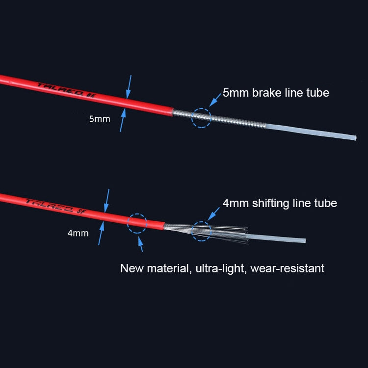 7 in 1 Mushroom Head PVC Brake Cable Tube Set for Road Bike