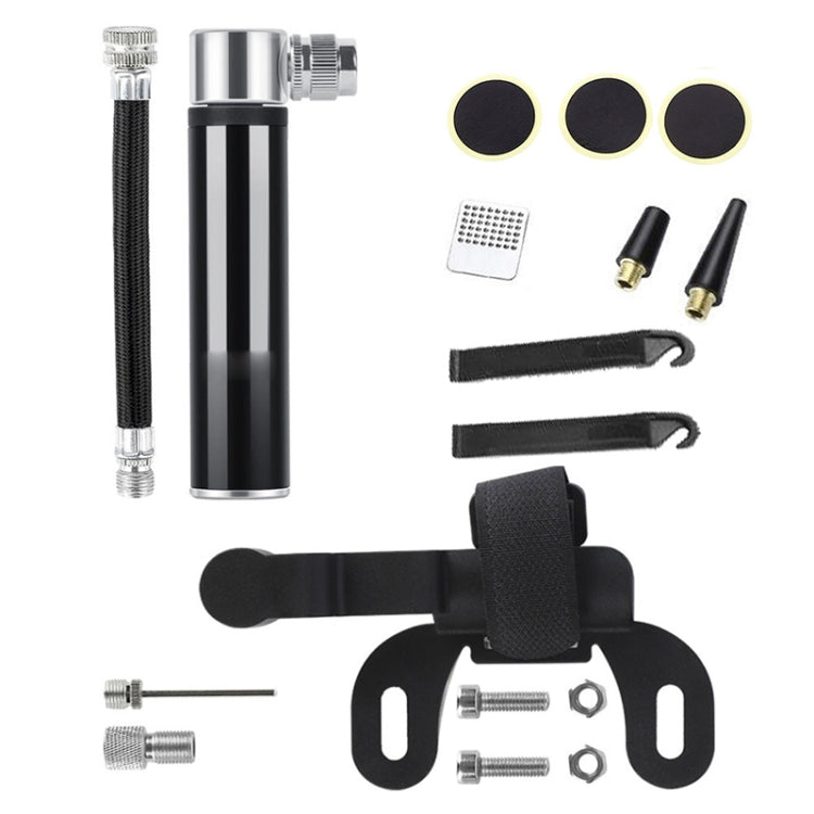 Manual Mini Portable Bicycle Aluminum Alloy Pump+ Glue-free Tire Patch + Fish-shaped Tire Lever