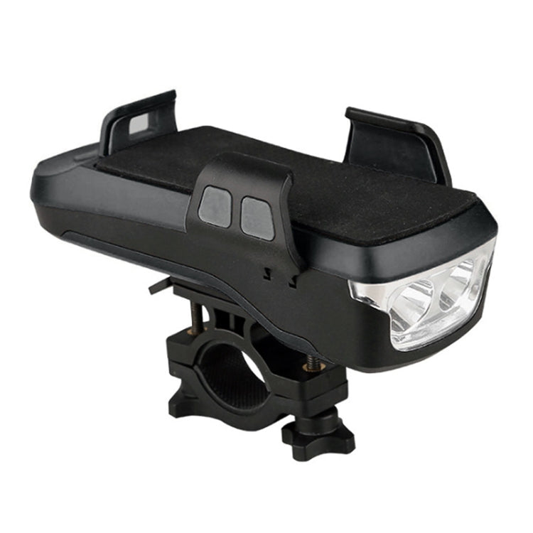 USB Charging Bicycle Light Front Handlebar Led Light , with Holder & Electric Horn, 2400mAh Battery