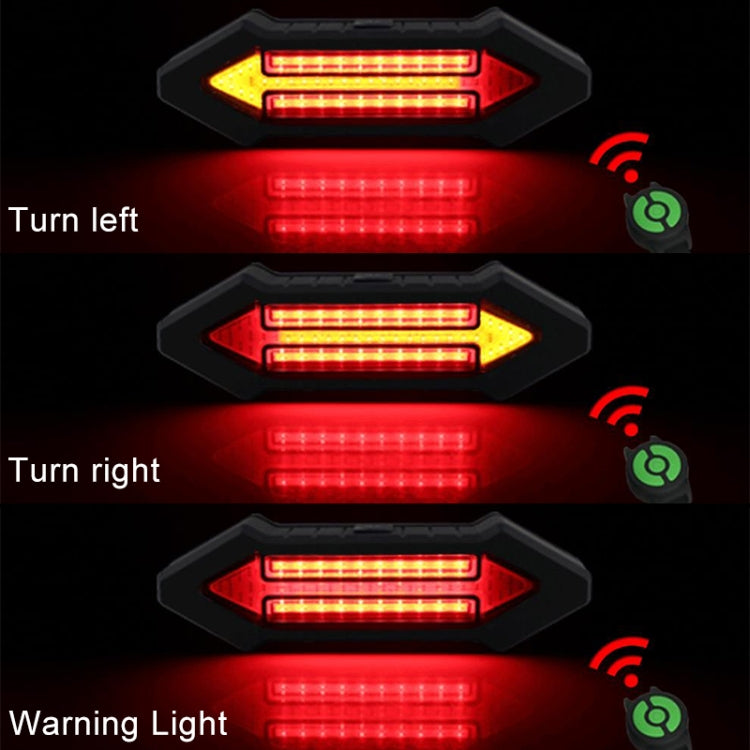 Bicycle Tail Light Intelligent Wireless Remote Control Turn Signal Warning Light