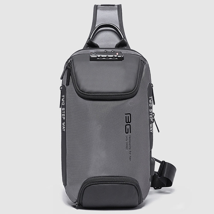 BANGE Men Security USB Chest Bag Portable Outdoor Shoulder Bag