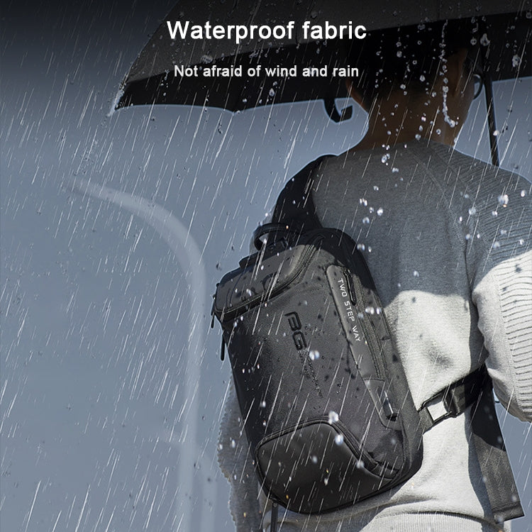 BANGE Men Security USB Chest Bag Portable Outdoor Shoulder Bag