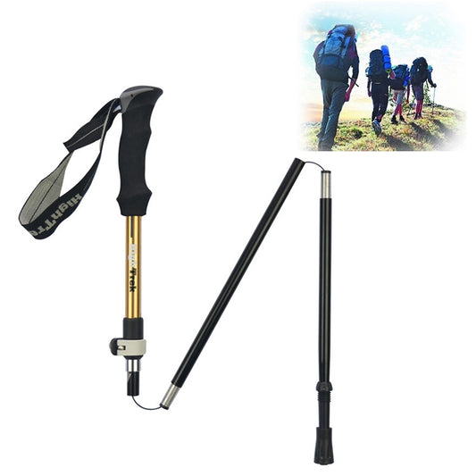 Outdoor Mountaineering Portable Foldable Ultra light Aluminium Alloy Alpenstocks Trekking Poles, Length : 35-125CM