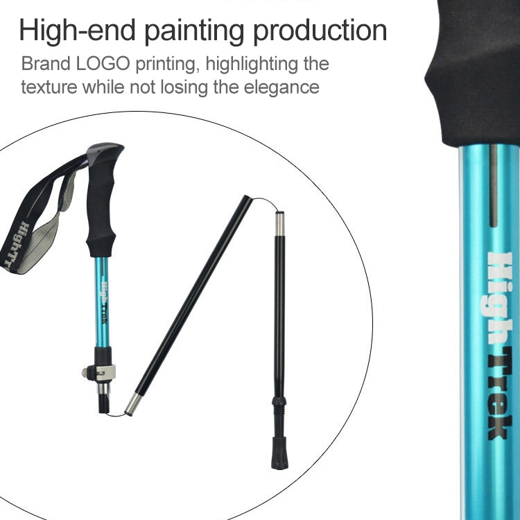 Outdoor Mountaineering Portable Foldable Ultra light Aluminium Alloy Alpenstocks Trekking Poles, Length : 35-125CM