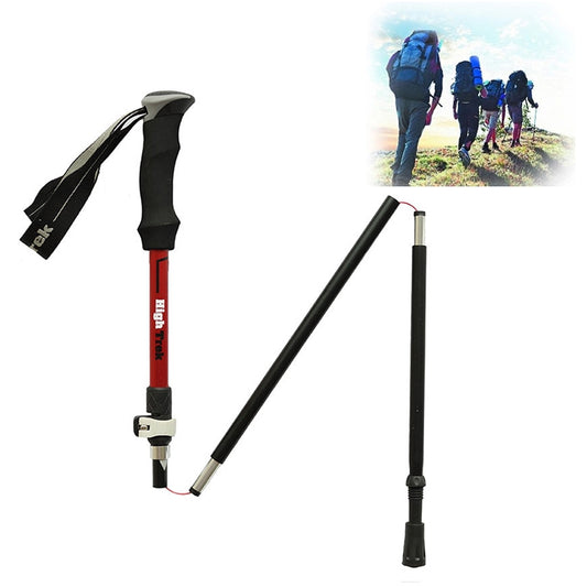 Outdoor Mountaineering Portable Foldable Ultra light Aluminium Alloy Alpenstocks Trekking Poles, Length : 35-125CM, Length : 35-125CM (Red), Length : 35-125CM (Gold), Length : 35-125CM (Blue)