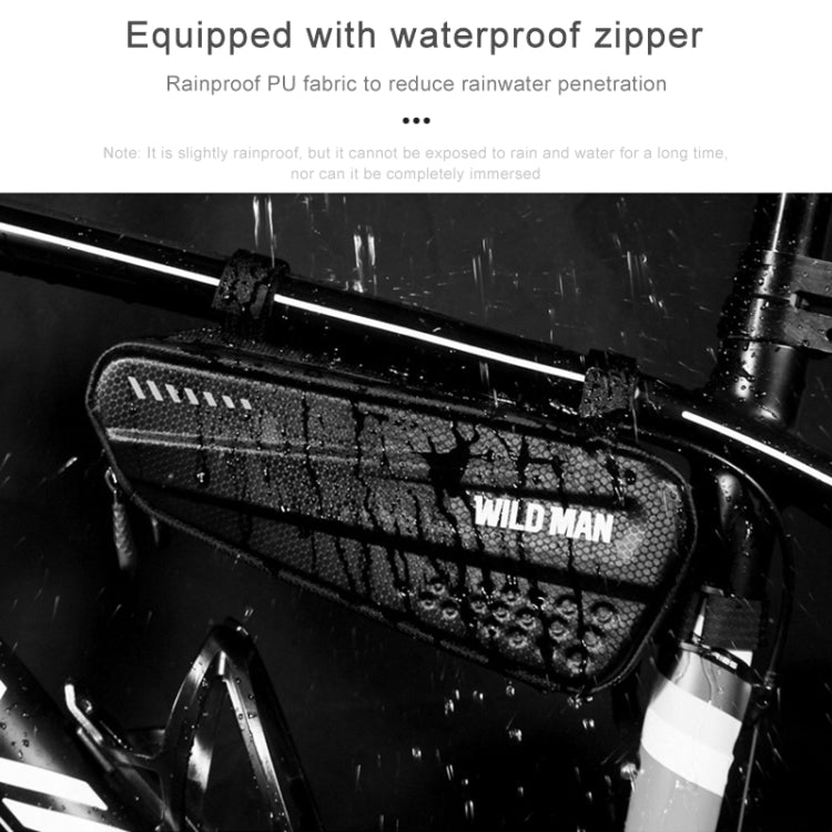 WILD MAN ES4 1.2L Hard Bicycle Bags Rainproof Road Bicycle Frame Bag Triangle Bag