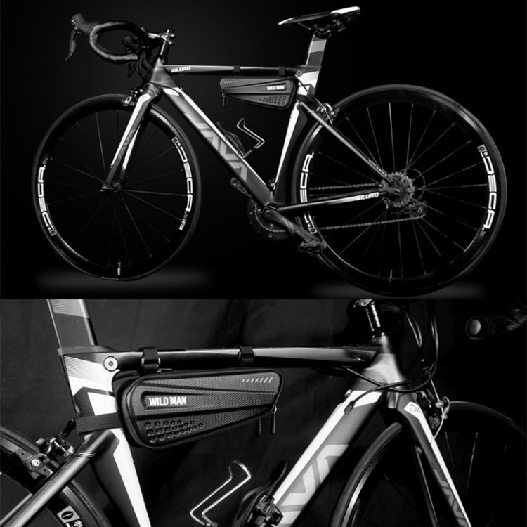 WILD MAN ES4 1.2L Hard Bicycle Bags Rainproof Road Bicycle Frame Bag Triangle Bag