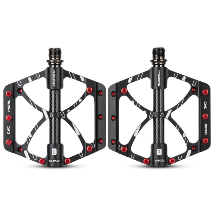 PROMEND PD-M52C 1 Pair Bicycle Aluminum Alloy + Carbon Fiber Tube Bearing Pedals
