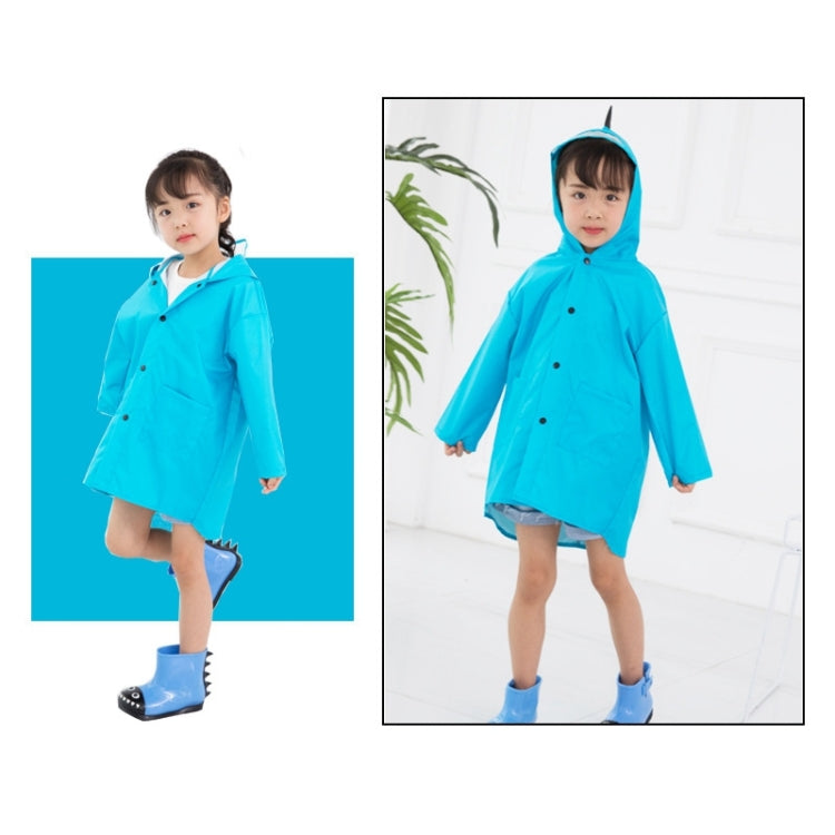 Cartoon Dinosaur Children Fashion Raincoat Size: L