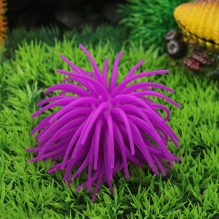 Aquarium Articles Decoration TPR Simulation Sea Urchin Ball Coral, Size: M, Diameter: 10cm