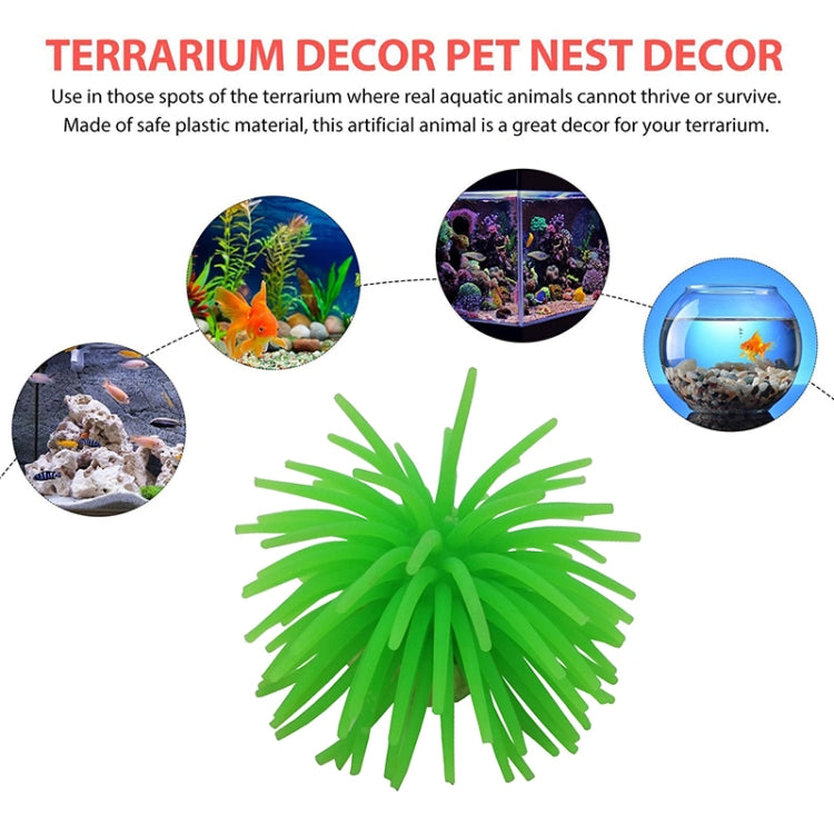 Aquarium Articles Decoration TPR Simulation Sea Urchin Ball Coral, Size: M, Diameter: 10cm