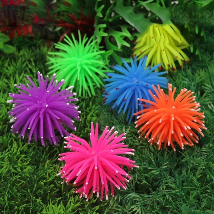 Aquarium Articles Decoration TPR Simulation Sea Urchin Ball Coral with Point, Size: S, Diameter: 7cm