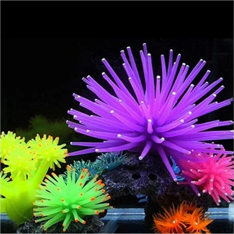 Aquarium Articles Decoration TPR Simulation Sea Urchin Ball Coral with Point, Size: S, Diameter: 7cm