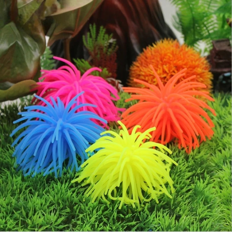 Aquarium Articles Decoration TPR Simulation Sea Urchin Ball Coral, Size: S, Diameter: 7cm