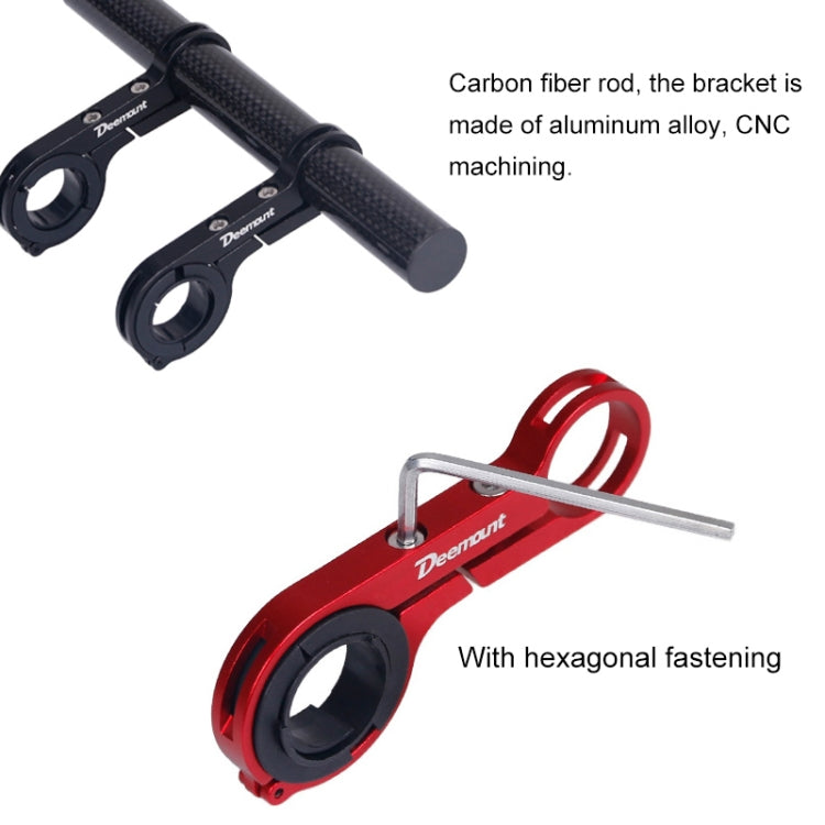 HLD-208 Mountainous Bicycle Carbon Fiber Handlebar Extension Frame Flashlight Bracket
