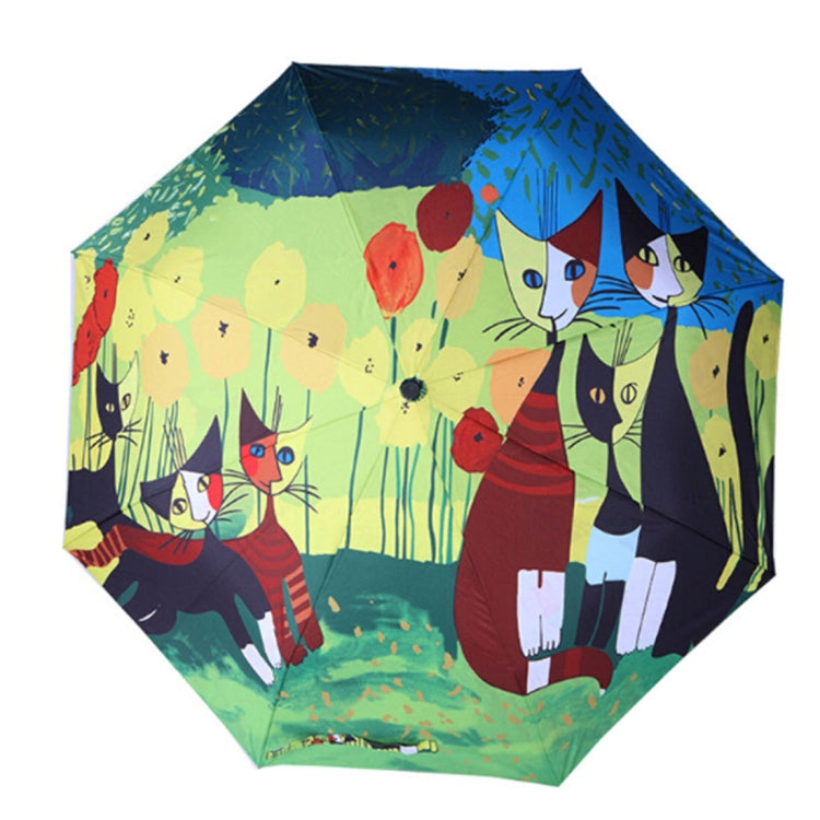 Creative Fresh Style Three Fold Silver Tape Anti Ultraviolet Sunshade Umbrella